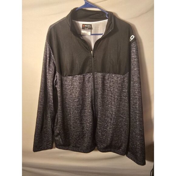 And1 Mens Gray Black Track Jacket Zip Up Size XL Workout Exercise - Picture 1 of 2